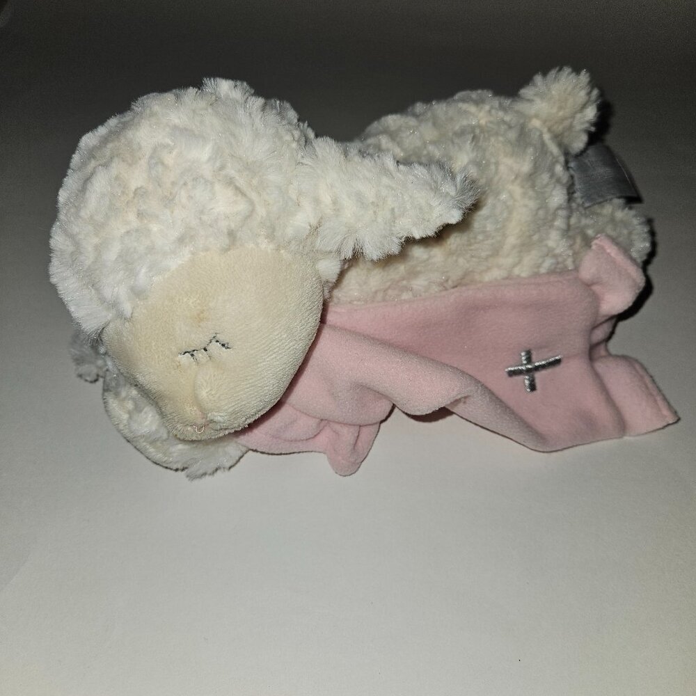 Nat & Jules Demdaco Praying Sheep Plush 9" Easter Sound Now I Lay Me Down Sleep
